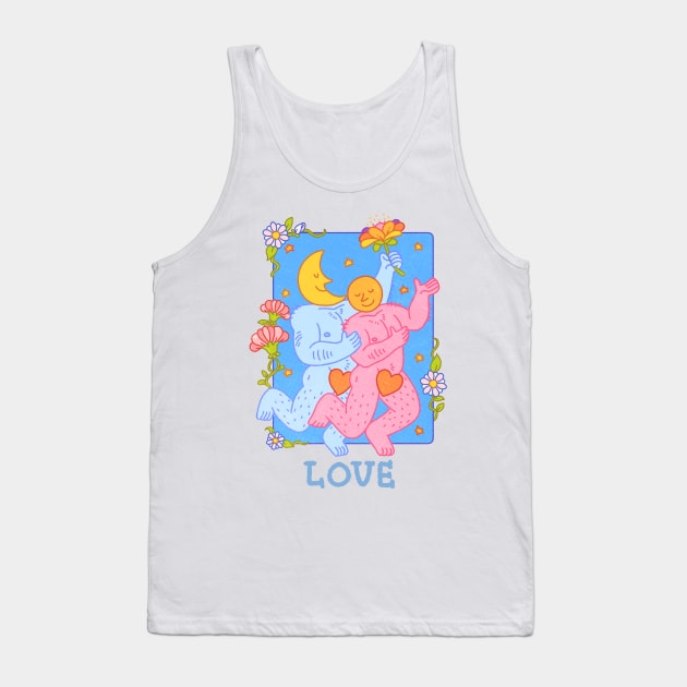 Moon and Sun Love Tank Top by gorillaprutt